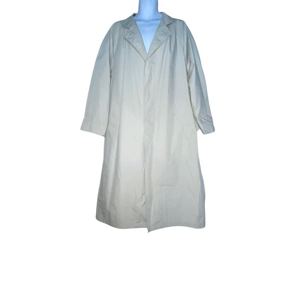 Vintage London Fog Towne Khaki Tan Single Layer Trench Coat Men's 38 Reg - Picture 1 of 9